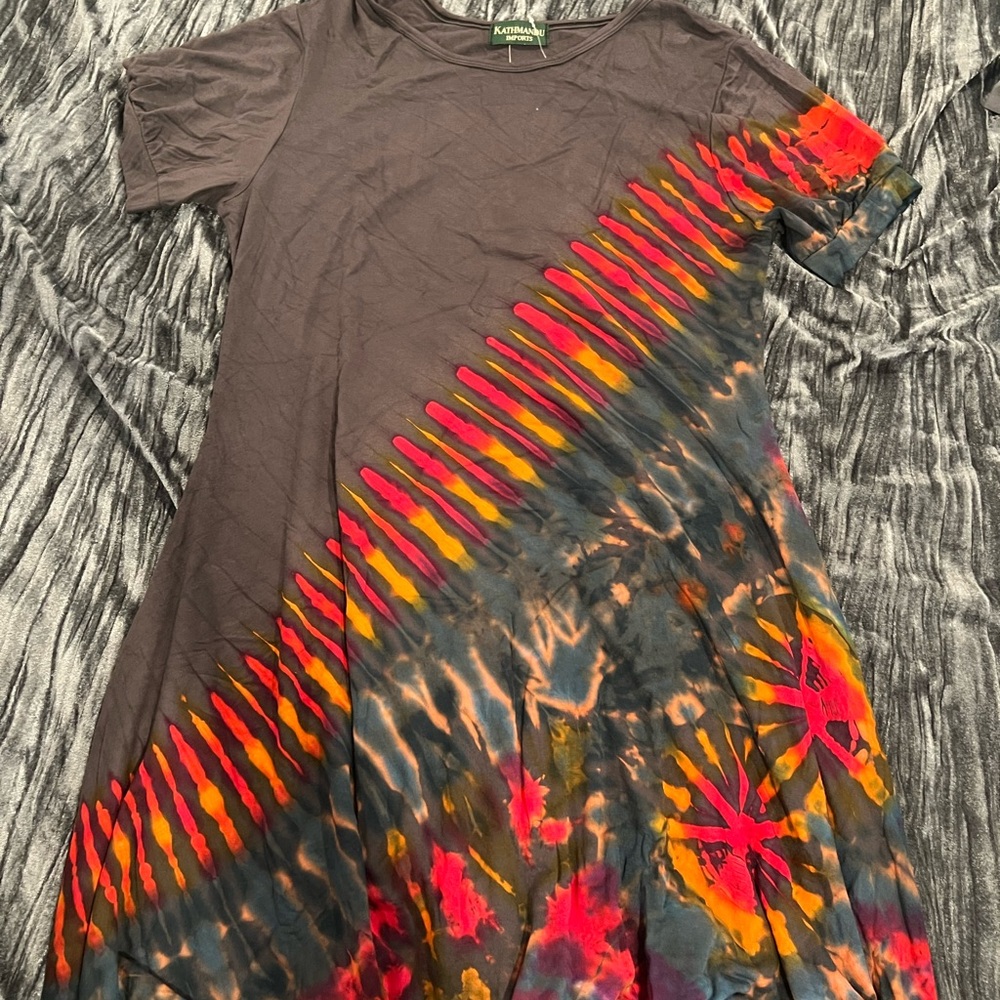 Colorful Tie-Dye Dress